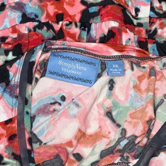 Simply Vera by Vera Wang Floral Dress with Sheer Hem - Picture 5 of 7